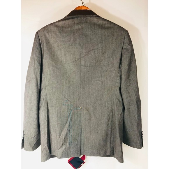 American Chang 3 Button Funky Men's Blazer Size L Steampunk Eccentric Grandpa - Picture 6 of 16